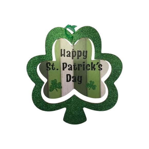 Saint Patrick’s Day Shamrock Sign Ribbon Bundle Set, DIY Wreath Making Kit - Picture 2 of 4